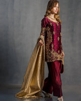 EXCLUSIVE DESIGNER SEQUANCE EMBROIDERY WORKED PUNJABI SALWAAR SUIT WITH DUPATTA