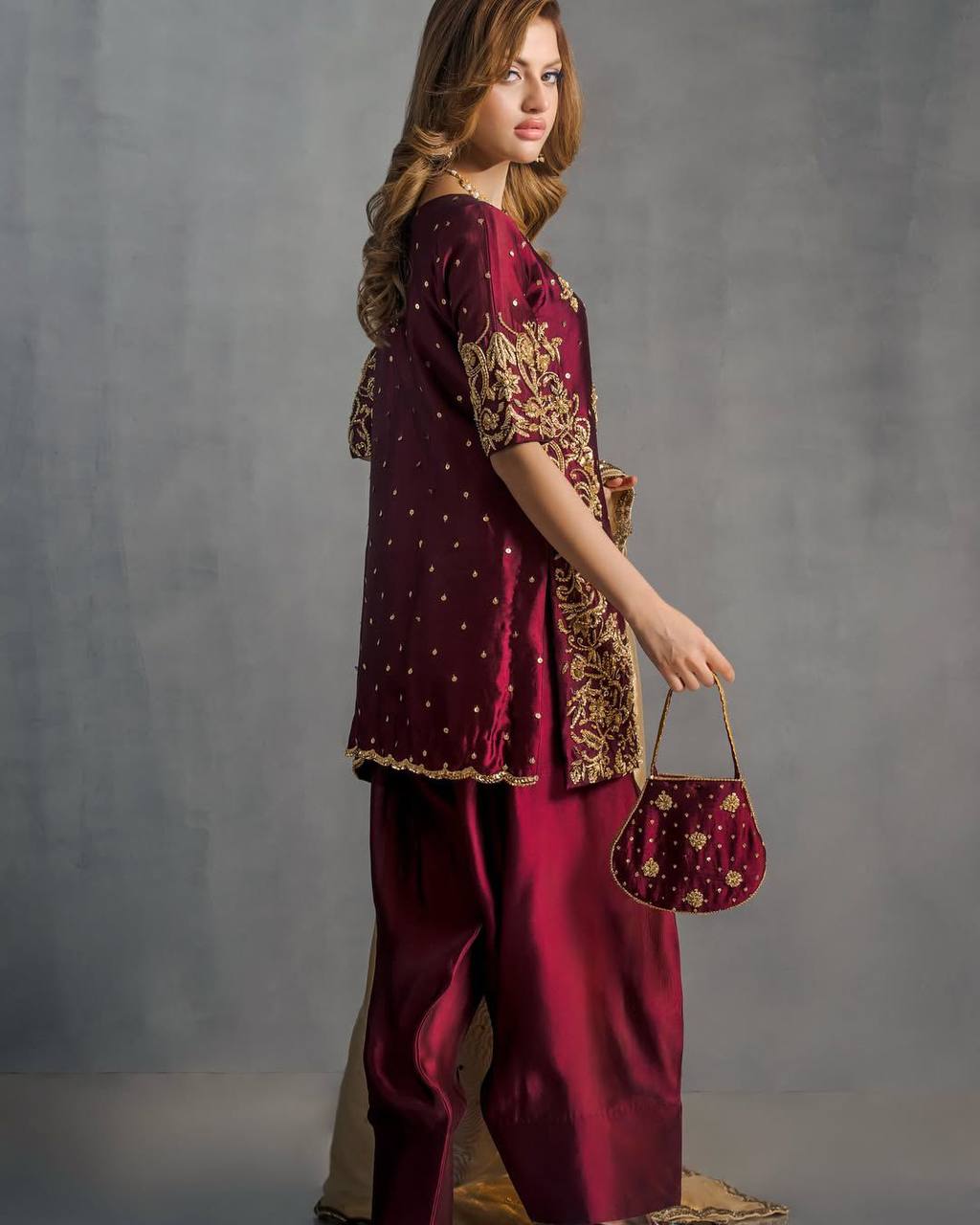 EXCLUSIVE DESIGNER SEQUANCE EMBROIDERY WORKED PUNJABI SALWAAR SUIT WITH DUPATTA