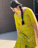 Make a stunning festive statement with this Designer Wear Exclusive Sharara Suit
