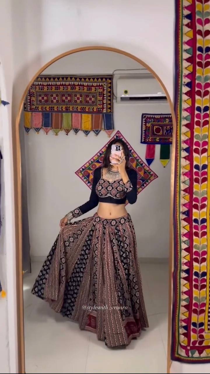 FOR THIS UPCOMING NAVARATRI SEASON OUR EXCLUSIVE FULL STITCHED LEHENGA CHOLI ✨