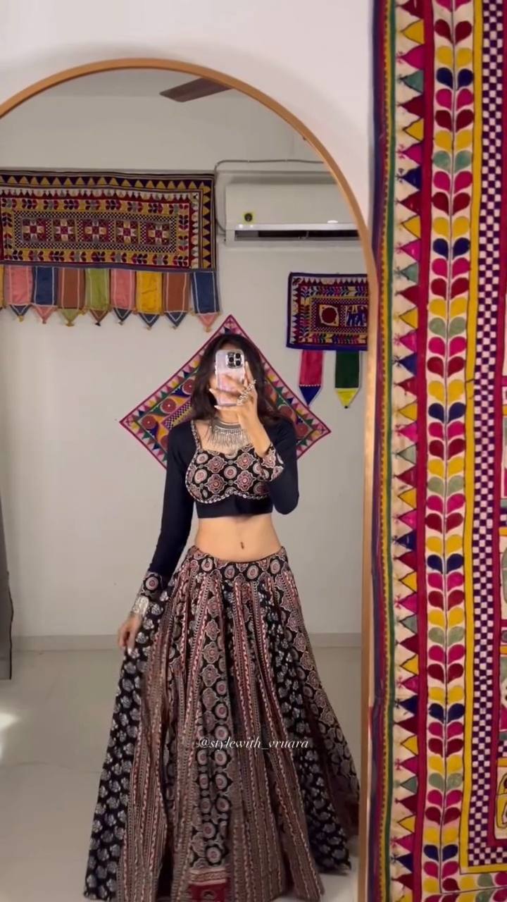 FOR THIS UPCOMING NAVARATRI SEASON OUR EXCLUSIVE FULL STITCHED LEHENGA CHOLI ✨
