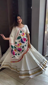 Celebrate this Navratri in style with our Exclusive Full Stitched Lehenga Choli Set — a perfect blend of traditional craftsmanship and festive elegance.