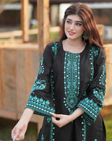 Add a royal touch to your festive wardrobe with this Exclusive 3-Piece Plazzo Pair with Dupatta,