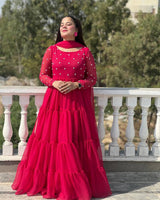Step into elegance with this Exclusive 2-Piece Gown and Dupatta Set
