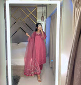 DESIGNER WEAR EXCLUSIVE 3 PIECE SUIT IN BEADS WORK ON KURTI,