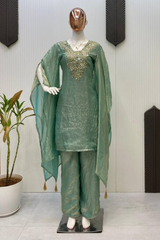 DESIGNER WEAR EXCLUSIVE SUIT SET WITH REAL MIRROR WORK ✨
