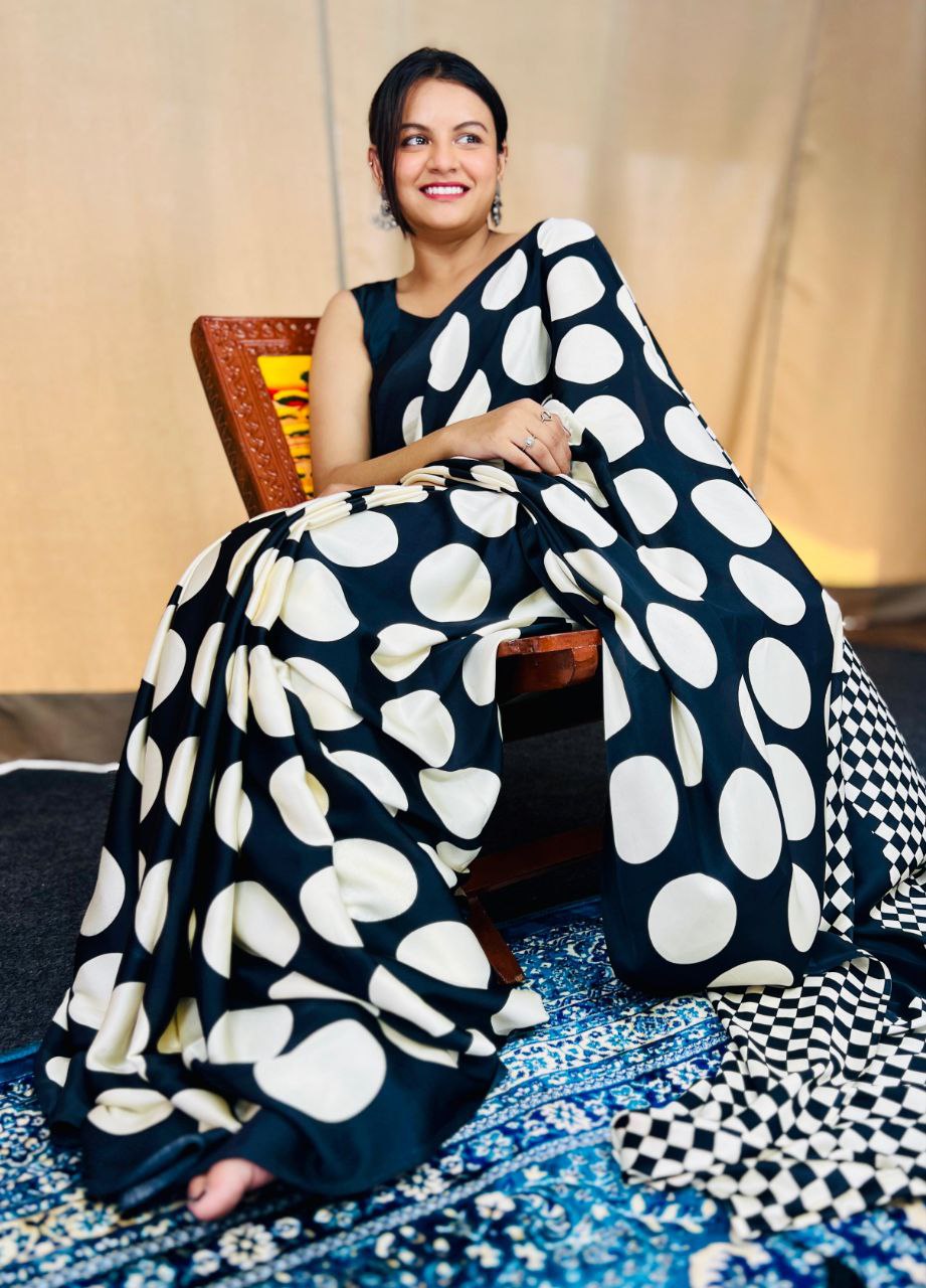 Nayab Ajrakh Latkan Silk Saree