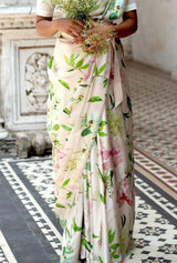 Pearl Blossom Designer Saree