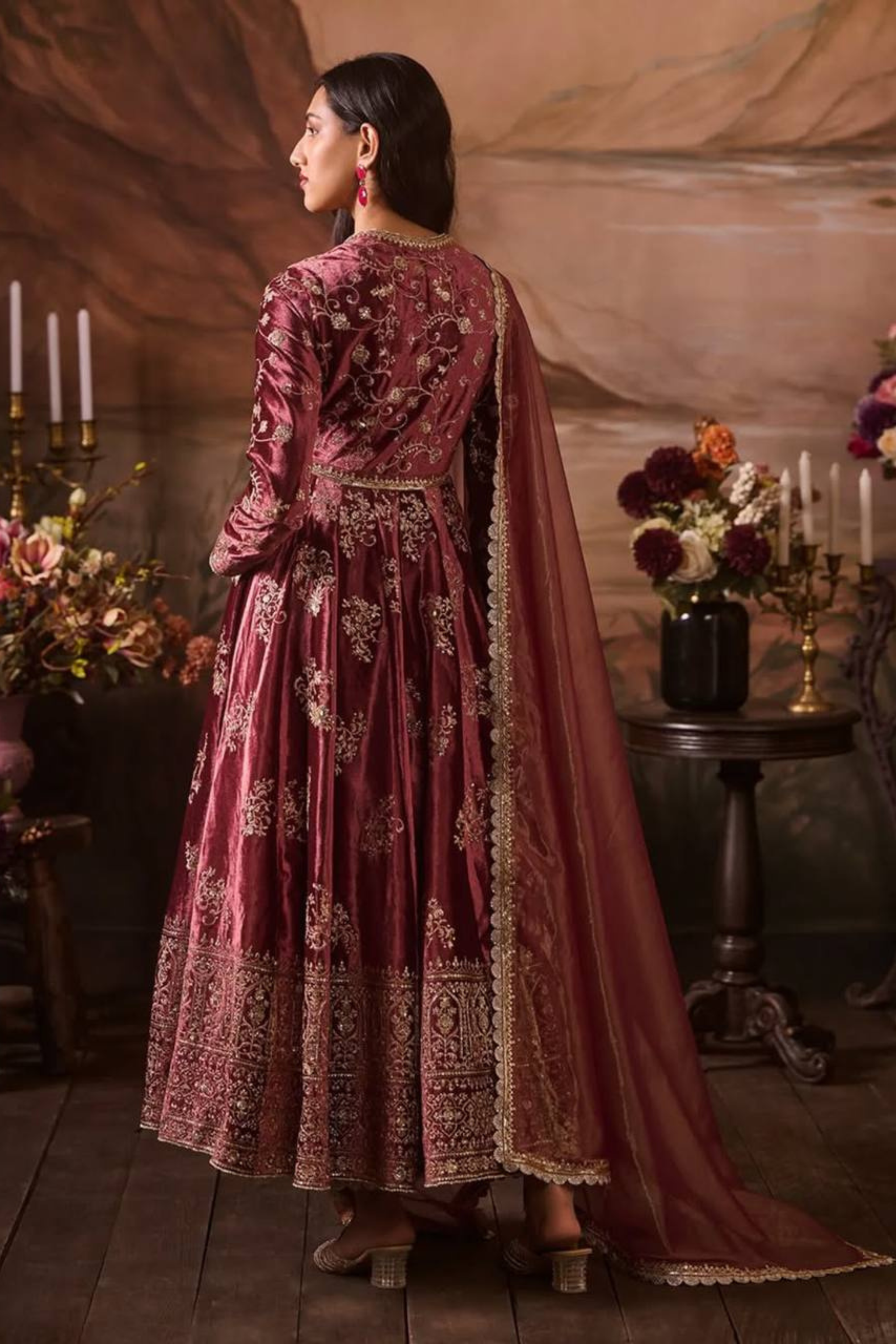 Step into effortless charm with our exclusive 3-piece Anarkali set
