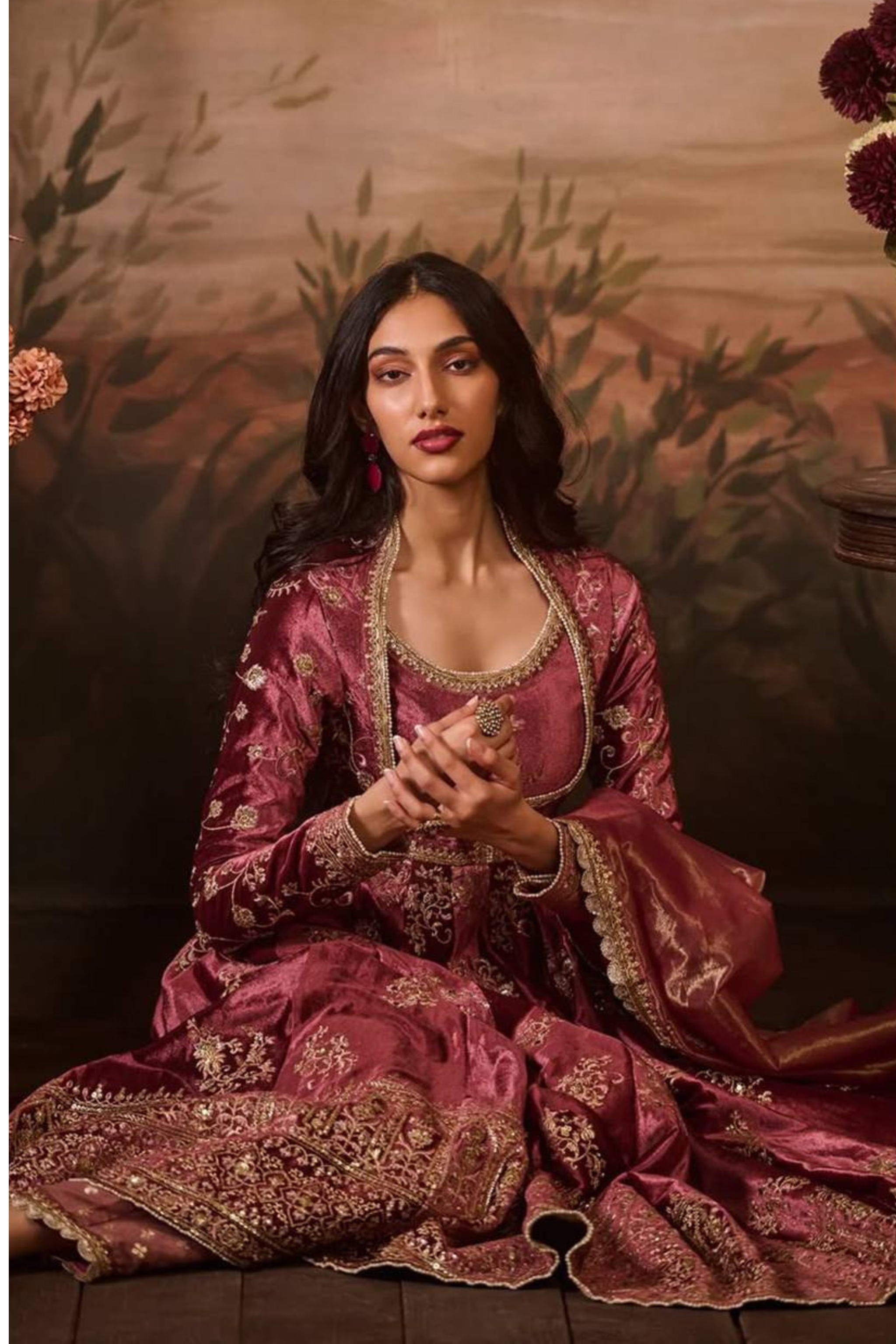 Step into effortless charm with our exclusive 3-piece Anarkali set