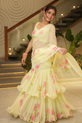 Mehfil Mint Premium Embroidered Lehenga Saree